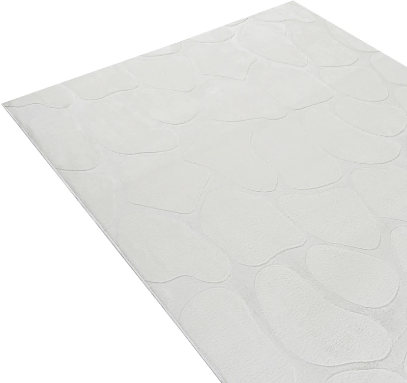 Beliani Kilimas KAWI kreminės baltos spalvos 160 x 230 cm