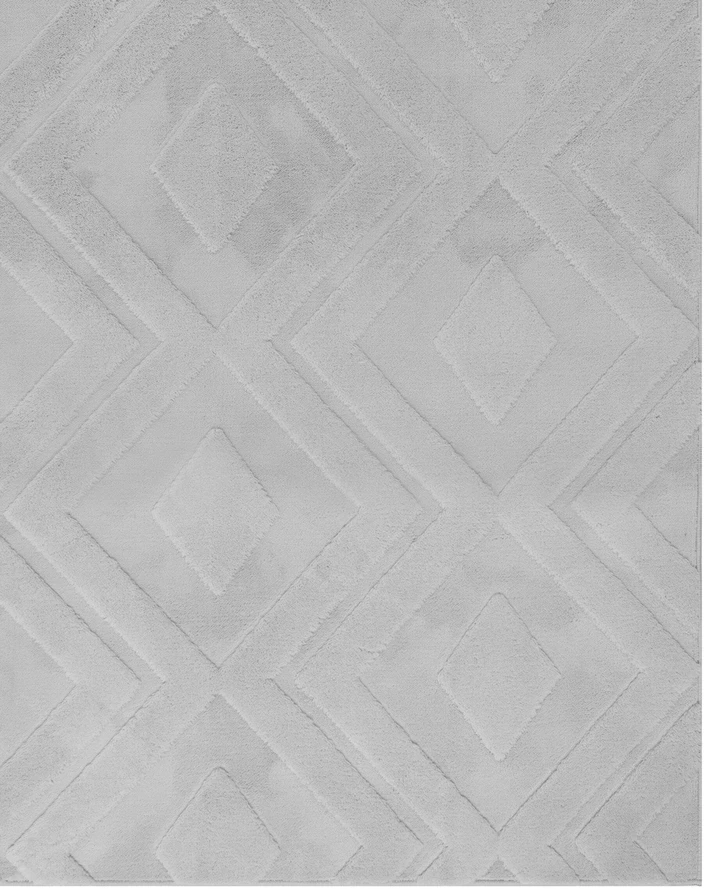 Beliani Kilimas KEVIREL pilkas 160 x 160 cm