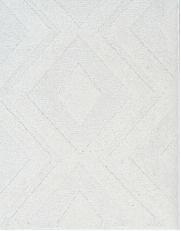 Beliani Kilimas KEVIREL Złamana biel 80 x 300 cm