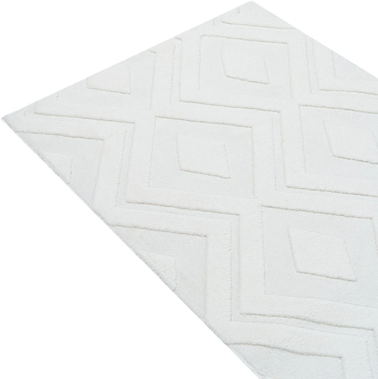 Beliani Kilimas KEVIREL Złamana biel 80 x 300 cm