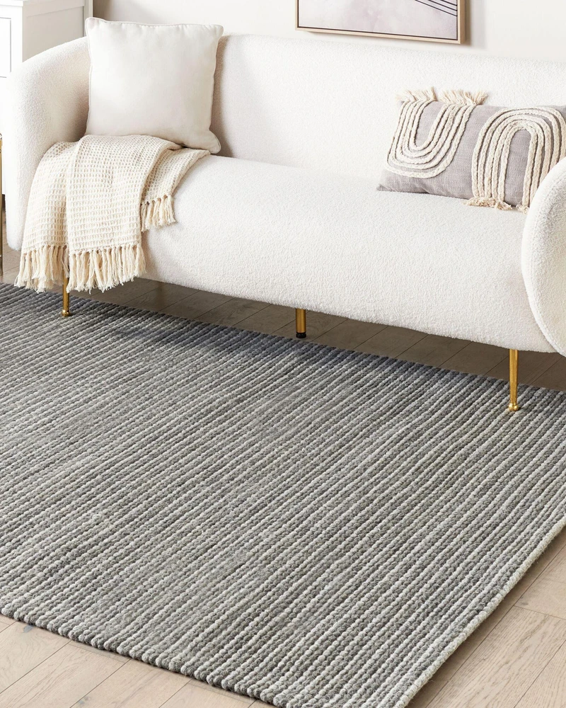Beliani Kilimas KILIS pilkas 140 x 200 cm vilnonis