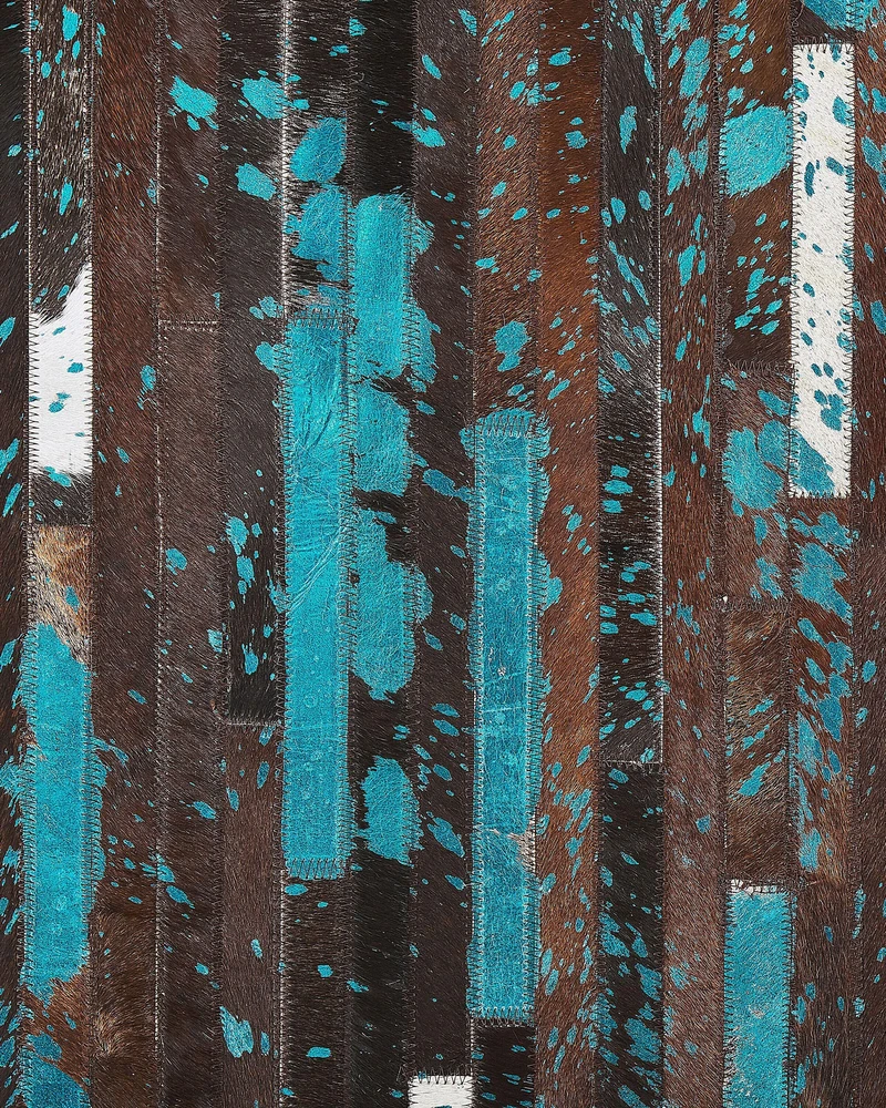 Beliani Kilimas KISIR tamsiai rudas 140 x 200 cm iš natūralios odos