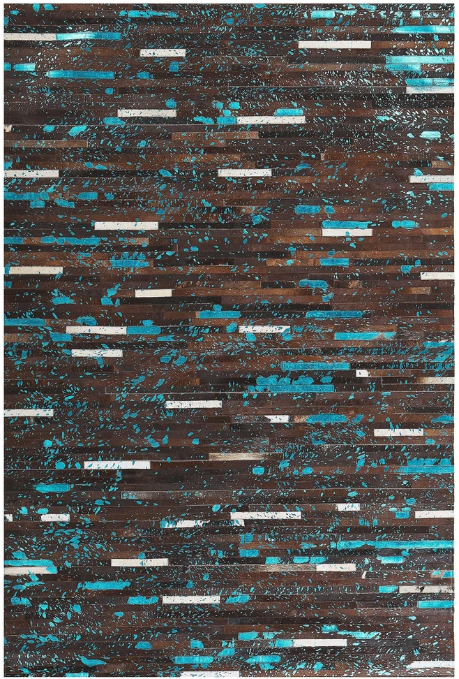 Beliani Kilimas KISIR, tamsiai rudas, 160 x 230 cm, natūrali oda