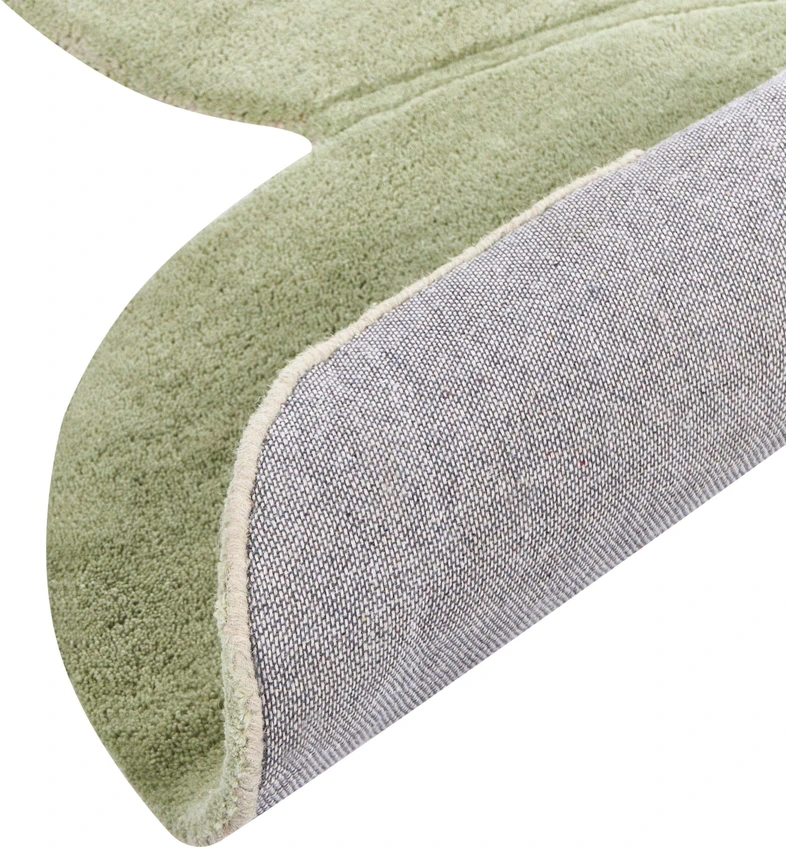 Beliani Kilimas KOKKINI šviesiai žalias ø 140 cm Vilna