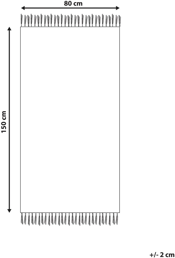 Beliani Kilimas KONDHALI mėlynas 80 x 150 cm medvilninis