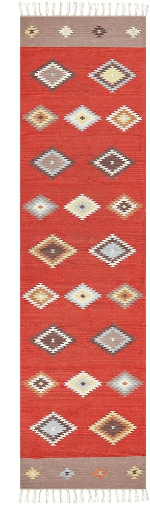Beliani Kilimas LORUT spalvotas 80 x 300 cm medvilninis Kilim