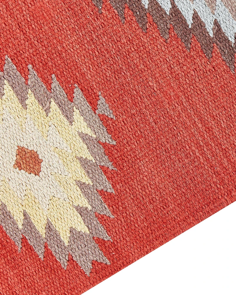 Beliani Kilimas LORUT spalvotas 80 x 300 cm medvilninis Kilim