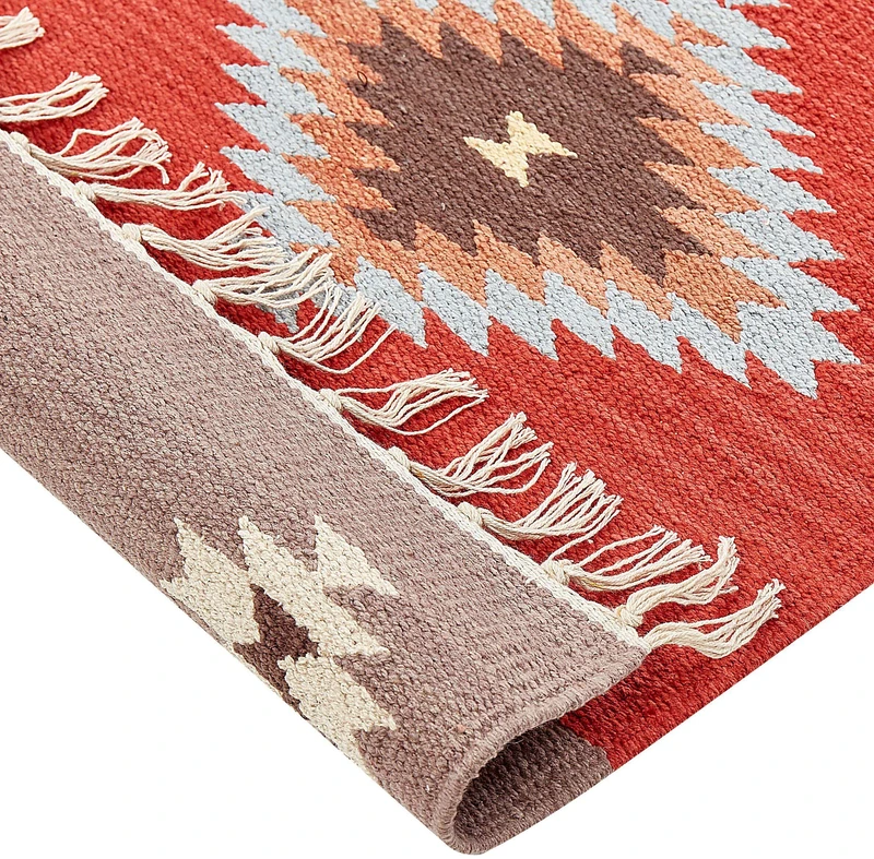 Beliani Kilimas LORUT spalvotas 80 x 300 cm medvilninis Kilim