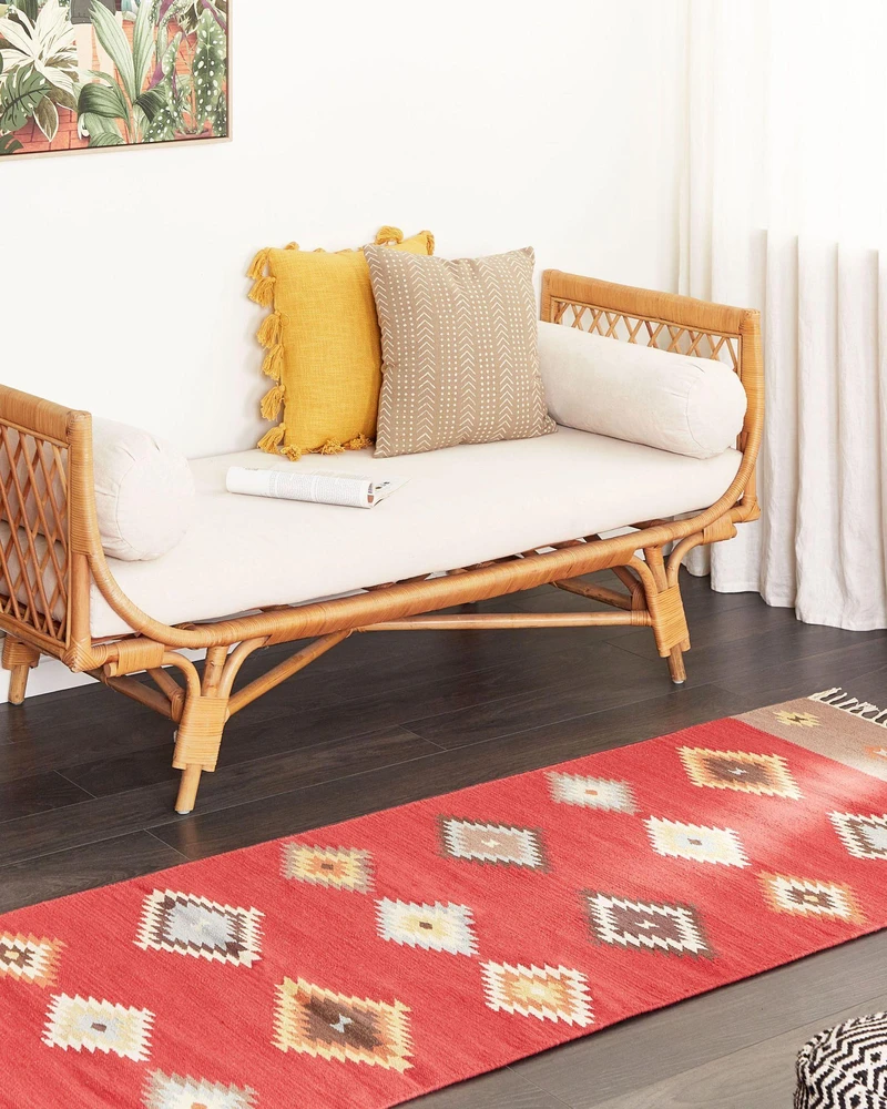 Beliani Kilimas LORUT spalvotas 80 x 300 cm medvilninis Kilim