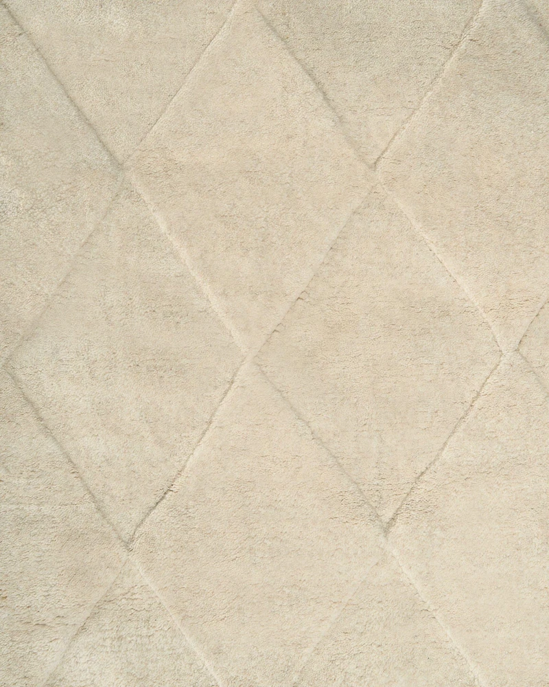 Beliani Kilimas LUNARA šviesiai smėlio spalvos, 160 × 230 cm, vilna