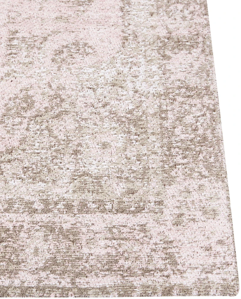 Beliani Kilimas MATARIM rožinis 200 x 300 cm medvilninis