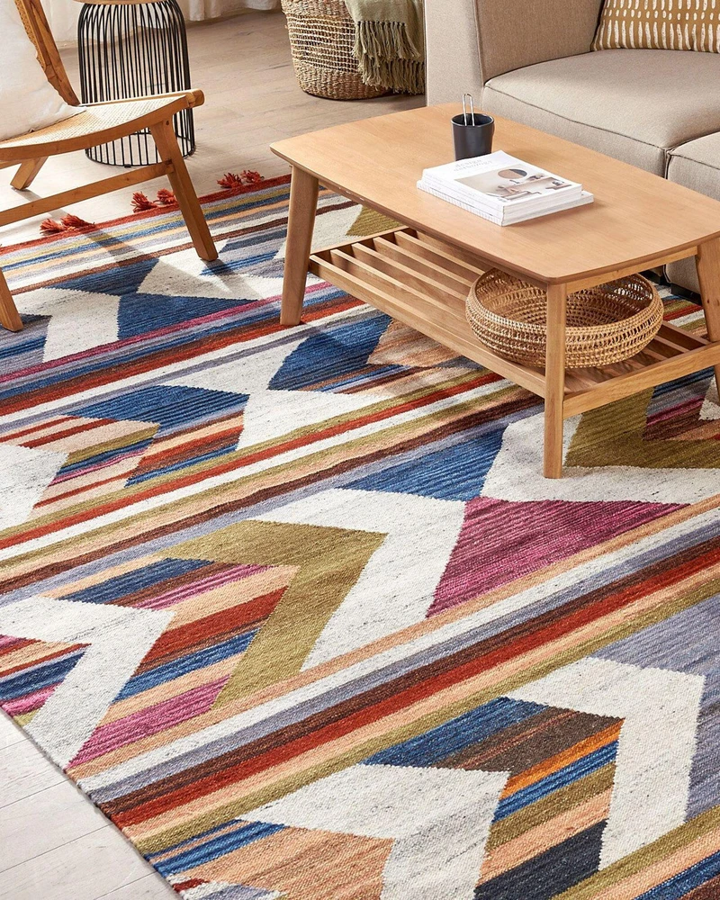 Beliani Kilimas MRGASHAT spalvingas 200 x 300 cm vilnonis Kilim