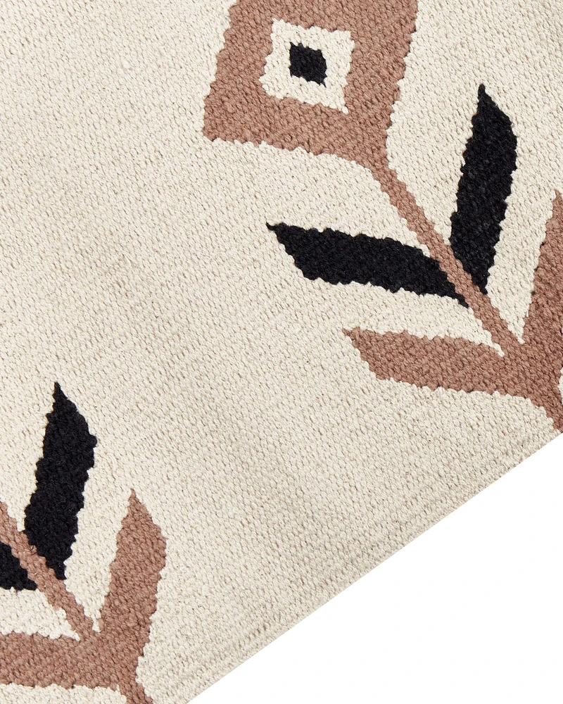 Beliani Kilimas NIAVAN smėlio spalvos 160 x 230 cm medvilninis Kilim