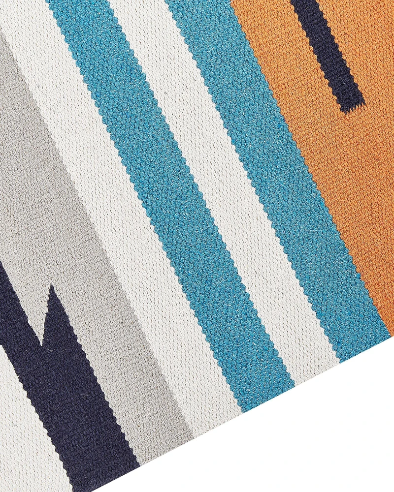 Beliani Kilimas NORATUS spalvingas 200 x 300 cm medvilninis kilim