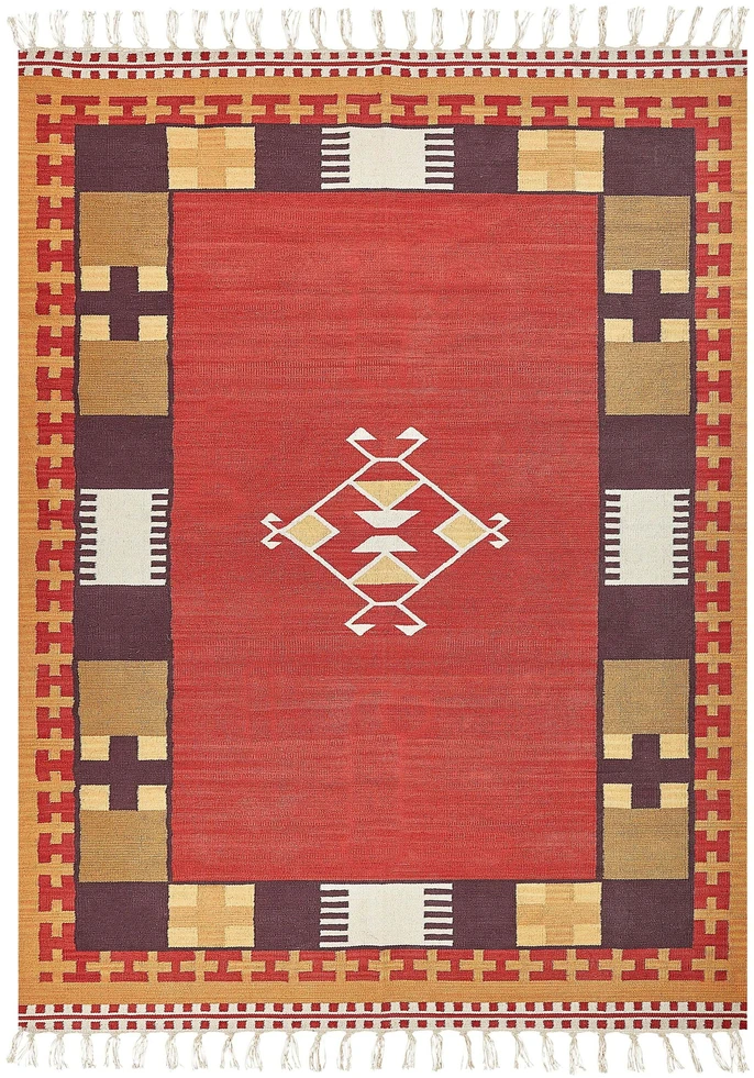 Beliani Kilimas PARAKAR spalvotas 160 x 230 cm medvilninis kilimas
