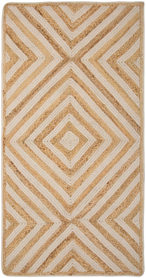 Beliani Kilimas PIRLI smėlio spalvos 80 x 150 cm džiutas