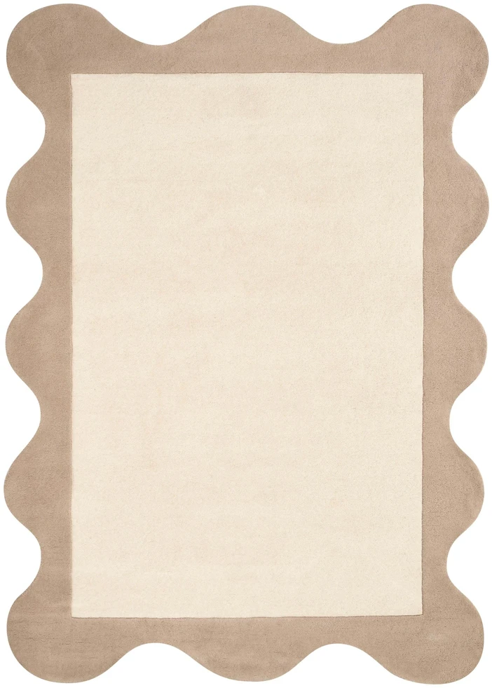 Beliani Kilimas SANGHAR smėlio spalvos 160 x 230 cm vilnonis
