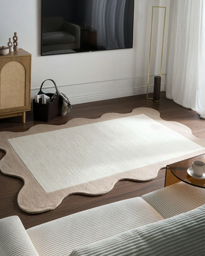 Beliani Kilimas SANGHAR smėlio spalvos 160 x 230 cm vilnonis
