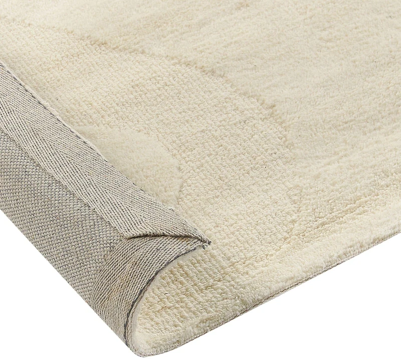 Beliani Kilimas SASNAK smėlio spalvos 300 x 400 cm vilnonis