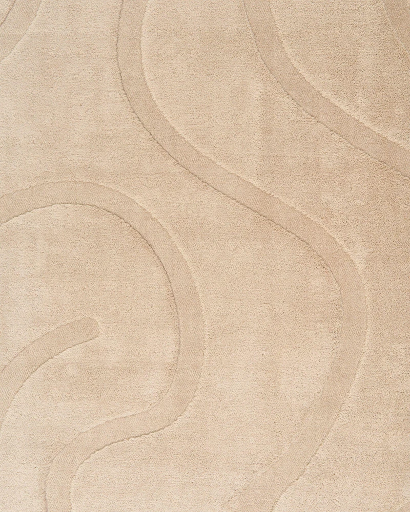 Beliani Kilimas SELVORI, smėlio spalvos, 80 × 300 cm