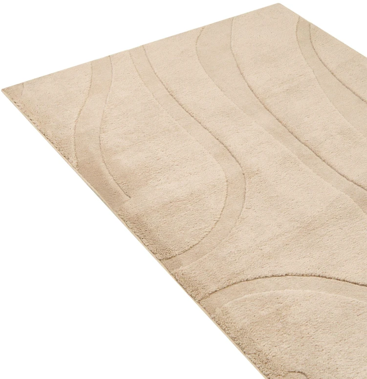 Beliani Kilimas SELVORI, smėlio spalvos, 80 × 300 cm
