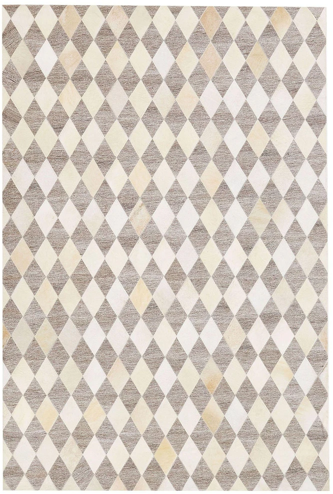 Beliani Kilimas SESLICE smėlio spalvos 140 x 200 cm iš natūralios odos