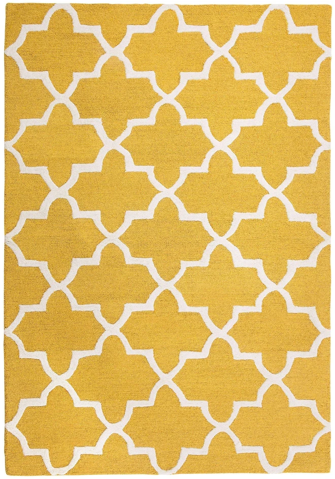 Beliani Kilimas SILVAN geltonas 140 x 200 cm vilnonis