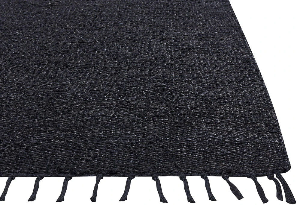 Beliani Kilimas SINANKOY Juodas 200 x 300 cm džiutas
