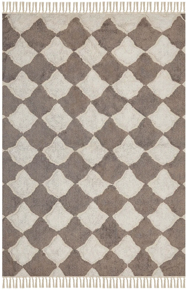 Beliani Kilimas SINOP smėlio spalvos 160 x 230 cm medvilninis