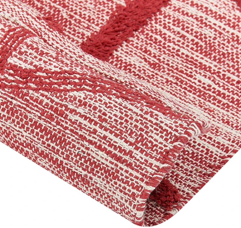 Beliani Kilimas SIVAS raudonas 160 x 230 cm medvilninis