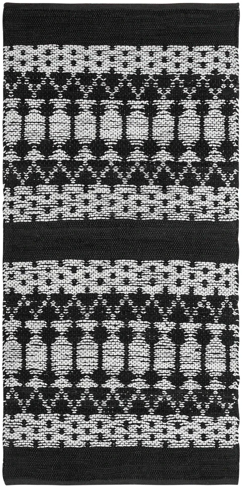Beliani Kilimas SOKUN Juodas 80 x 150 cm Natūrali oda