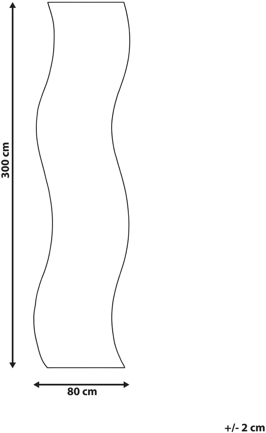 Beliani Kilimas TANGRA tamsiai pilkas 80 x 300 cm