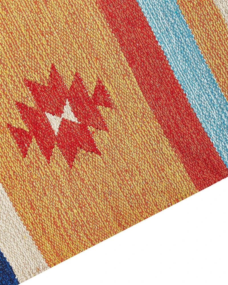 Beliani Kilimas TARONIK spalvotas 200 x 300 cm medvilninis Kilim