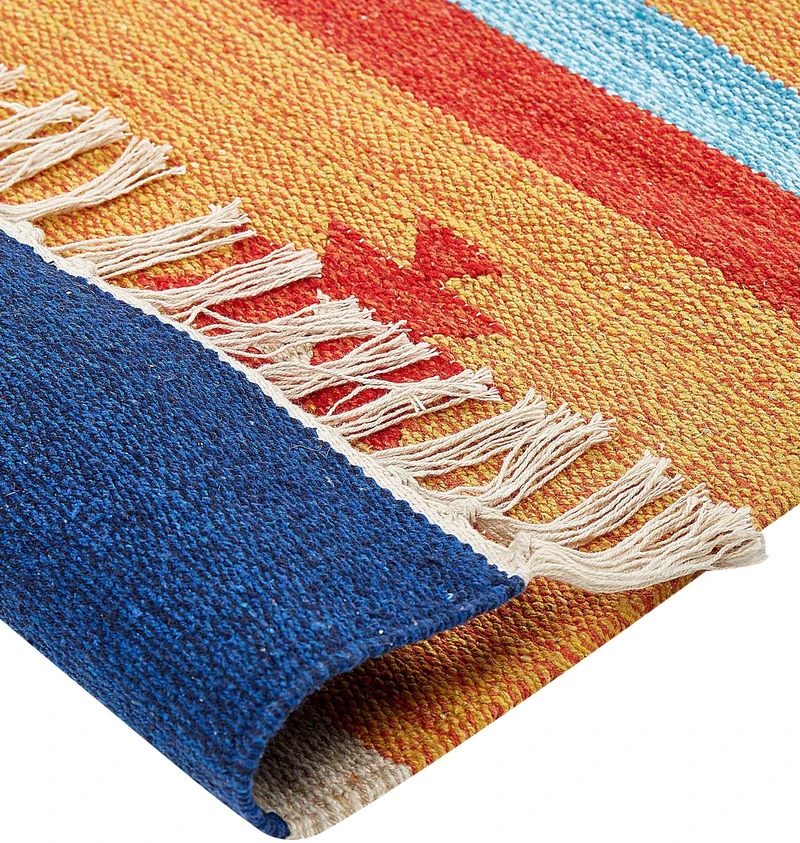 Beliani Kilimas TARONIK spalvotas 200 x 300 cm medvilninis Kilim
