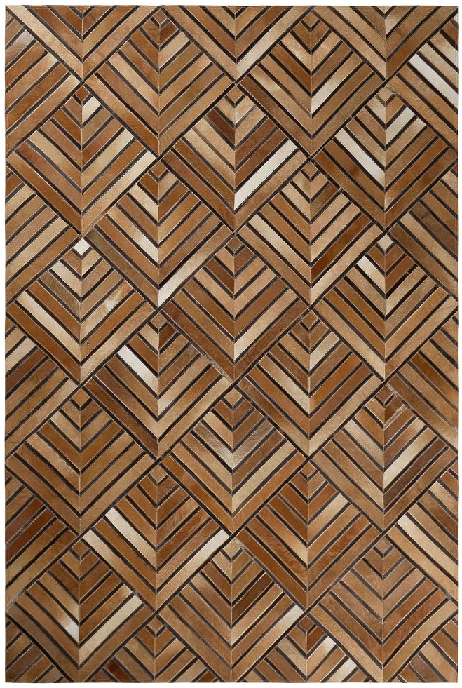 Beliani Kilimas TEKIR rudas 140 x 200 cm natūrali oda