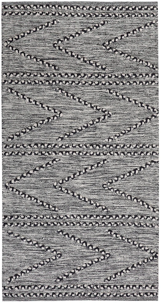Beliani Kilimas TERMAL juodas 80 x 150 cm medvilninis
