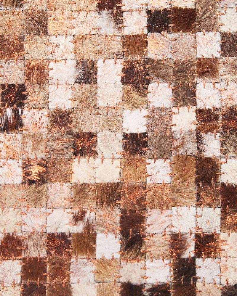 Beliani Kilimas TORUL rudas 160 x 230 cm iš natūralios odos