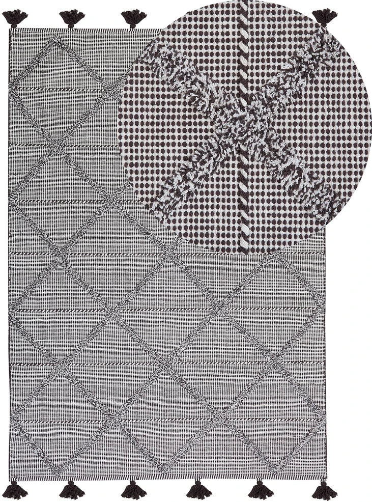 Beliani Kilimas TUZLA rudas 140 x 200 cm medvilninis