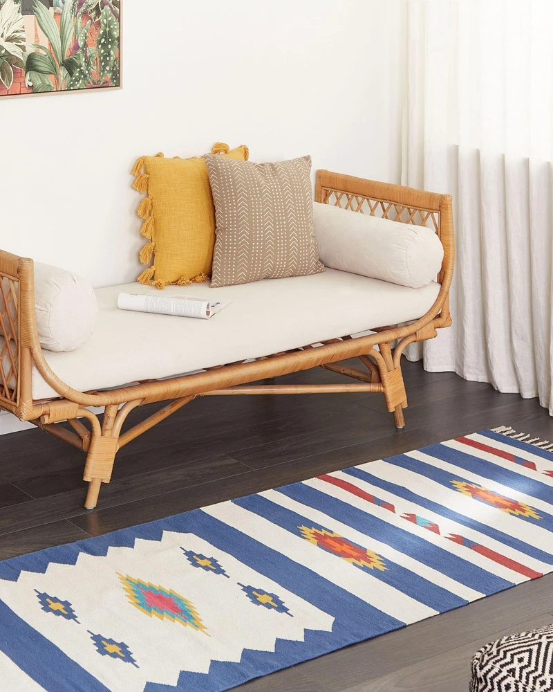 Beliani Kilimas VARSER spalvotas 80 x 300 cm medvilninis Kilim