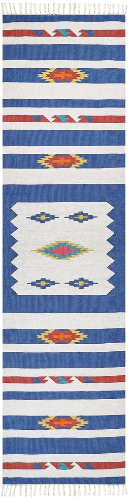 Beliani Kilimas VARSER spalvotas 80 x 300 cm medvilninis Kilim