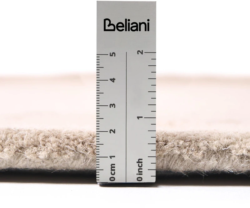 Beliani Kilimas VASCO smėlio spalvos ø 140 cm, vilna