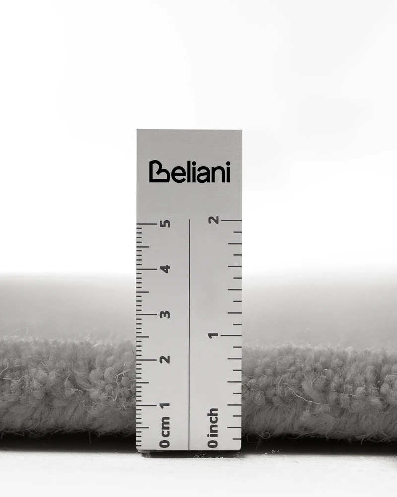 Beliani Kilimas VASCO tamsiai pilkas ø 140 cm vilnonis