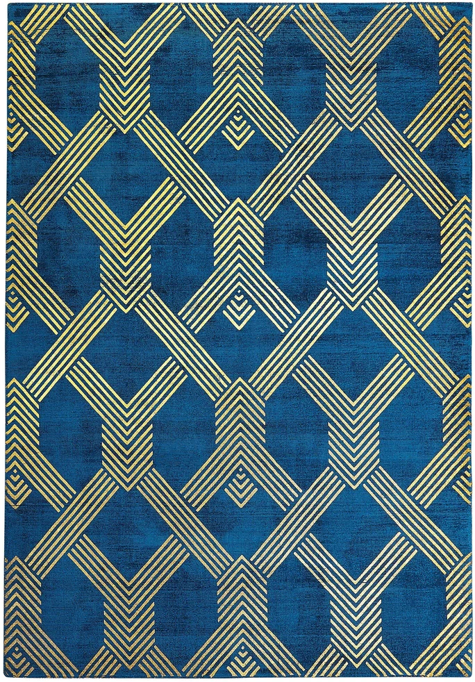 Beliani Kilimas VEKSE mėlynas 160 x 230 cm viskozė