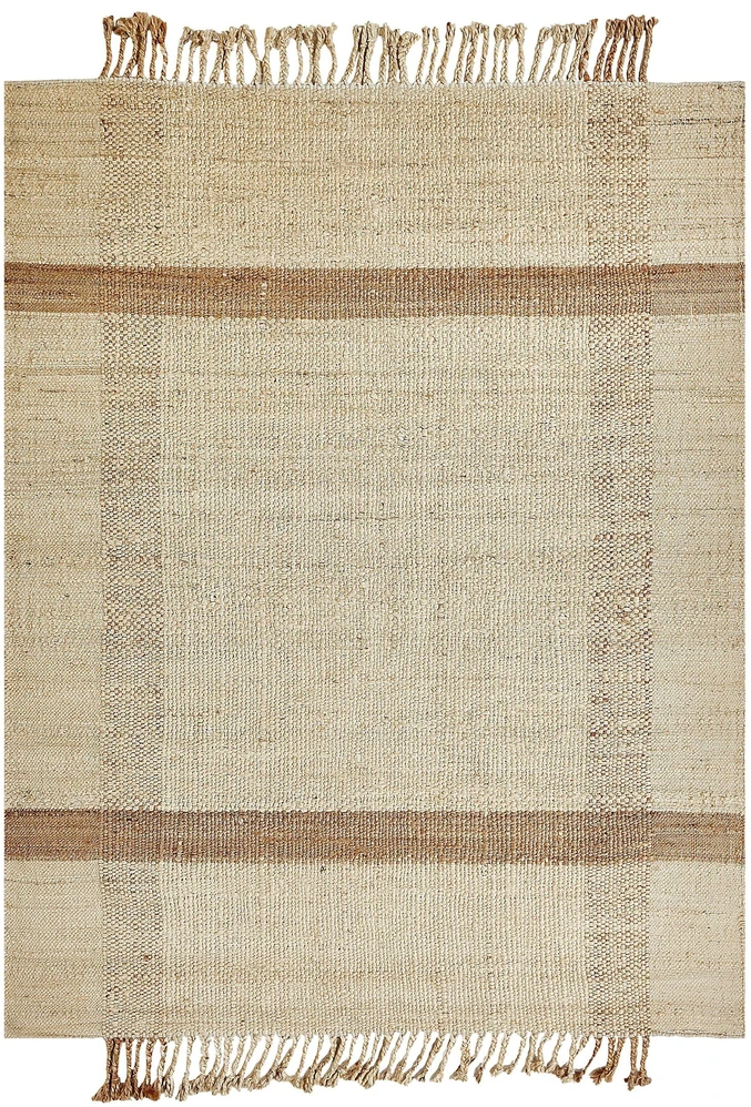 Beliani Kilimas YELMEZ smėlio spalvos 160 x 230 cm džiutas