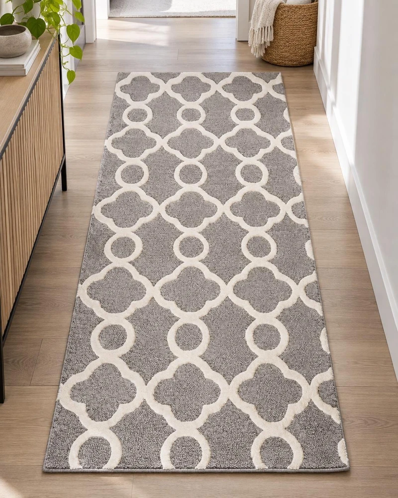 Beliani Kilimas ZILE pilkas 80 x 150 cm vilnonis