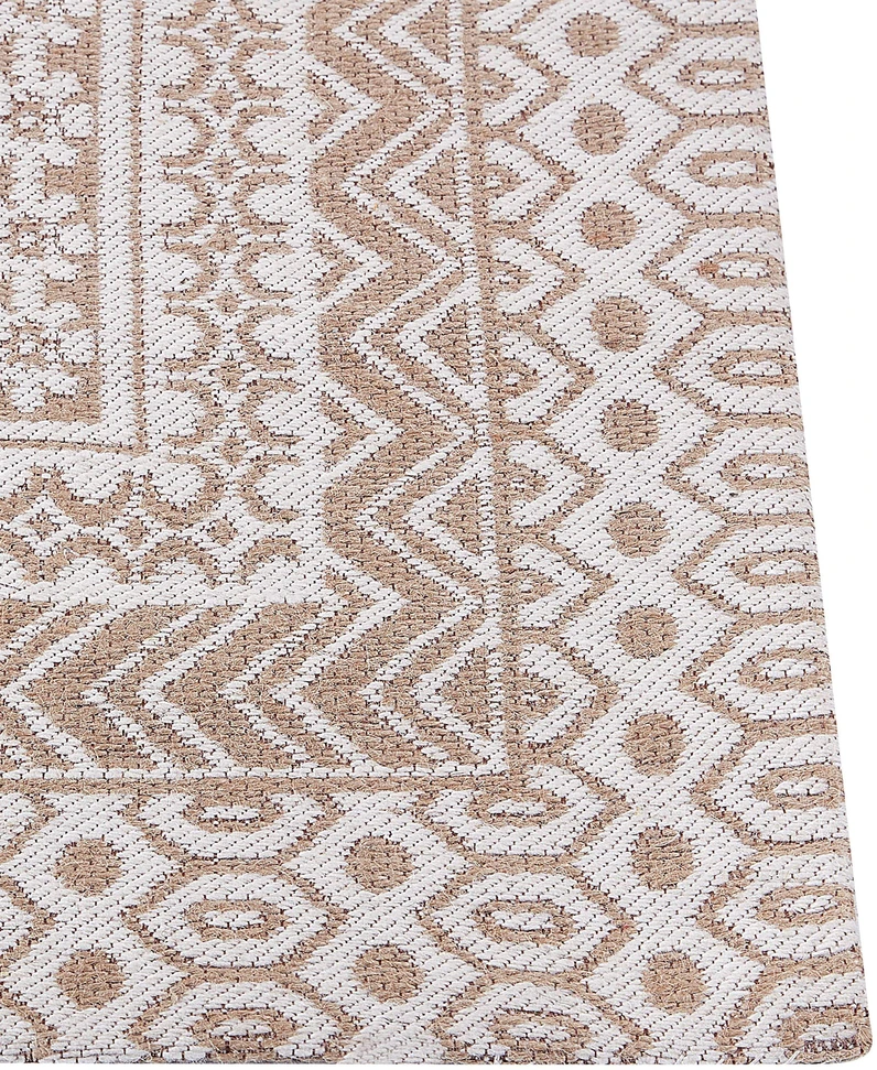 Beliani Kilimėlis BAGLAR baltas, 160 x 230 cm, džiutas