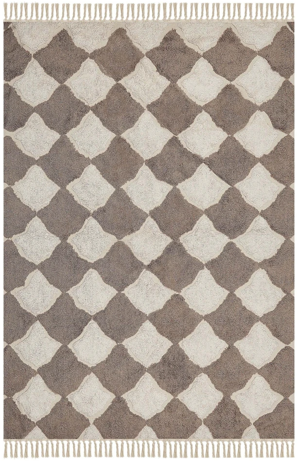 Beliani Kilimėlis SINOP smėlio spalvos 140 x 200 cm medvilninis
