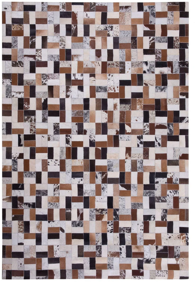 Beliani Kiliminis CESME spalvotas 160 x 230 cm natūrali oda