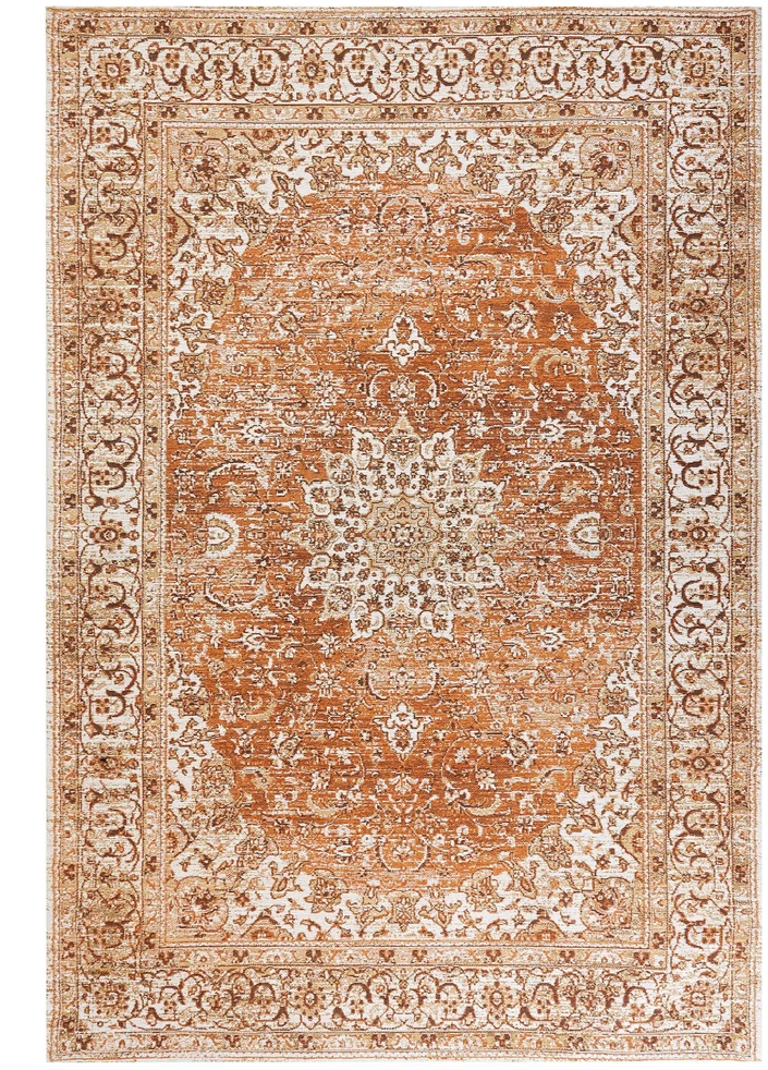 Beliani Kiliminis HAYA oranžinis 160 x 230 cm medvilninis
