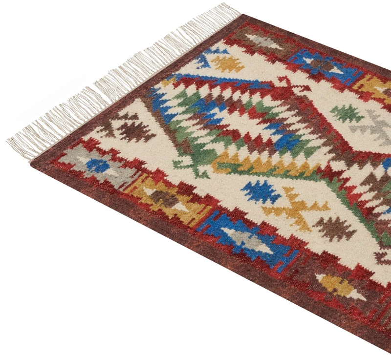 Beliani Kiliminis kilimas AREVIK spalvotas 80 x 150 cm iš vilnos